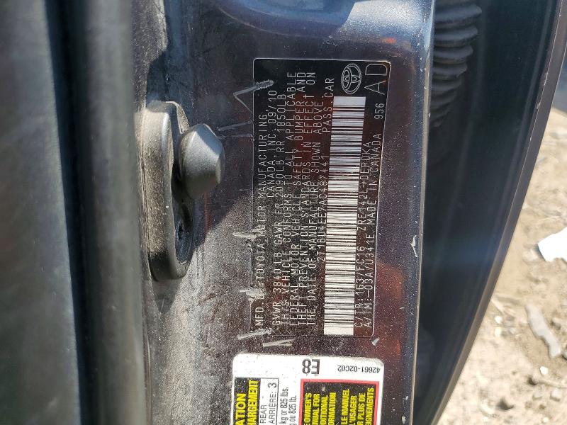 Aukcja sprzedaży 2010 Toyota Corolla, vin: 2T1BU4EE7AC487441, numer aukcji: 55162296