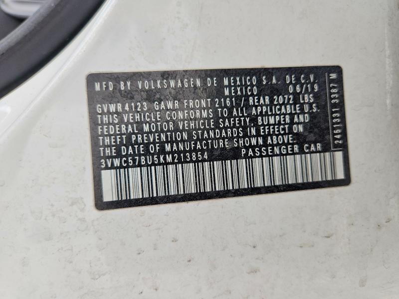 Aukcja sprzedaży 2019 Volkswagen Jetta, vin: 3VWC57BU5KM213854, numer aukcji: 53419786