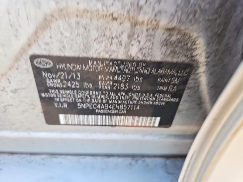 Aukcja sprzedaży 2014 Hyundai Sonata, vin: 5NPEC4AB4EH857114, numer aukcji: 54835676