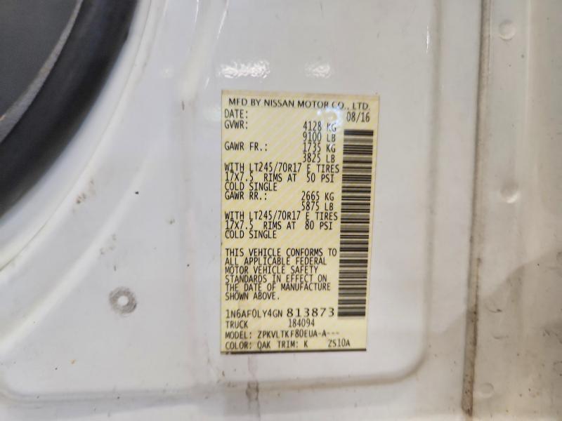 Продаж на аукціоні авто 2016 Nissan Nv, vin: 1N6AF0LY4GN813873, номер лоту: 53160026