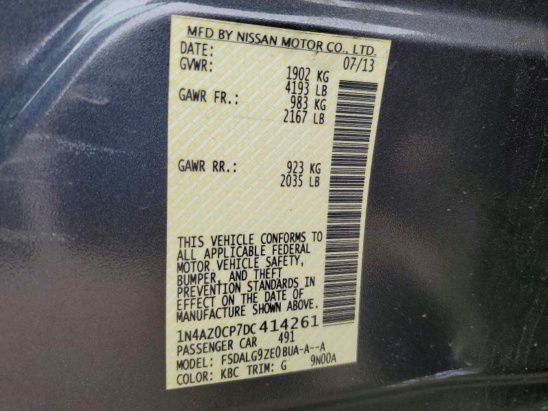 Продаж на аукціоні авто 2013 Nissan Leaf, vin: 1N4AZ0CP7DC414261, номер лоту: 52443916