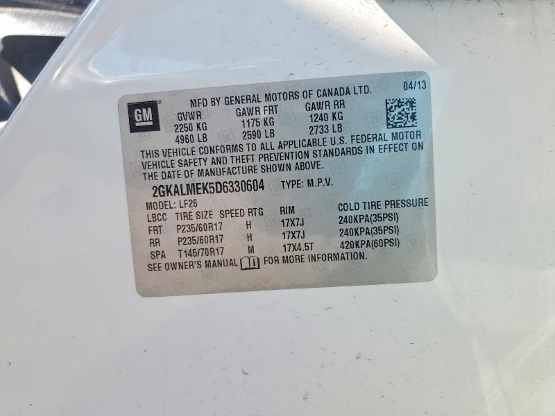 Продаж на аукціоні авто 2013 Gmc Terrain, vin: 2GKALMEK5D6330604, номер лоту: 54892396