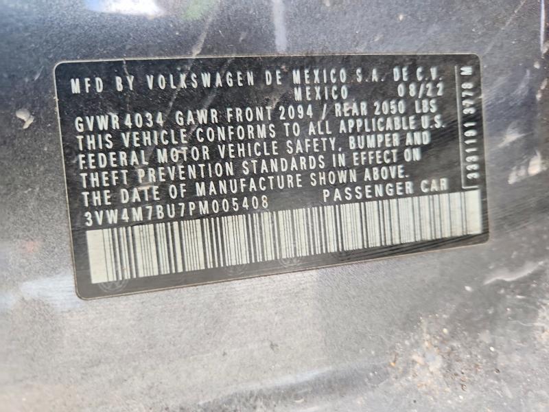 54631746 :رقم المزاد ، 3VW4M7BU7PM005408 vin ، 2023 Volkswagen Jetta مزاد بيع