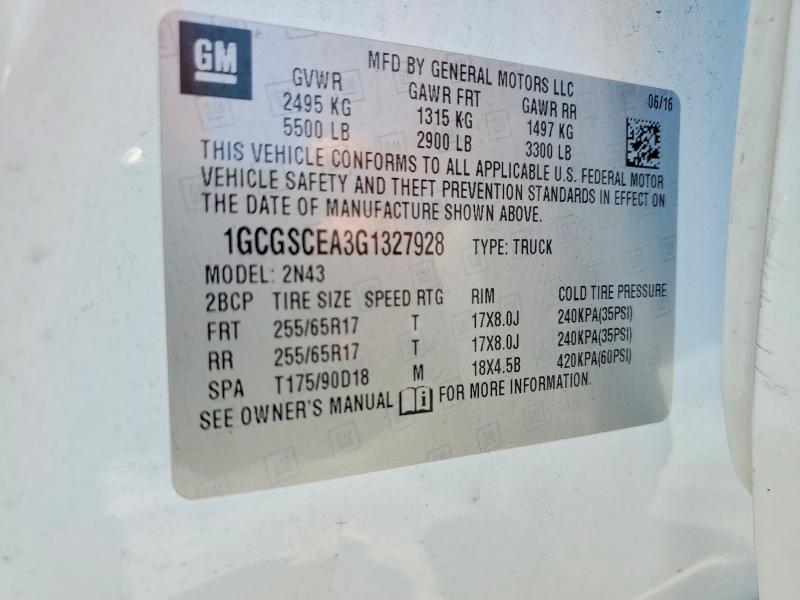Продаж на аукціоні авто 2016 Chevrolet Colorado, vin: 1GCGSCEA3G1327928, номер лоту: 52696786