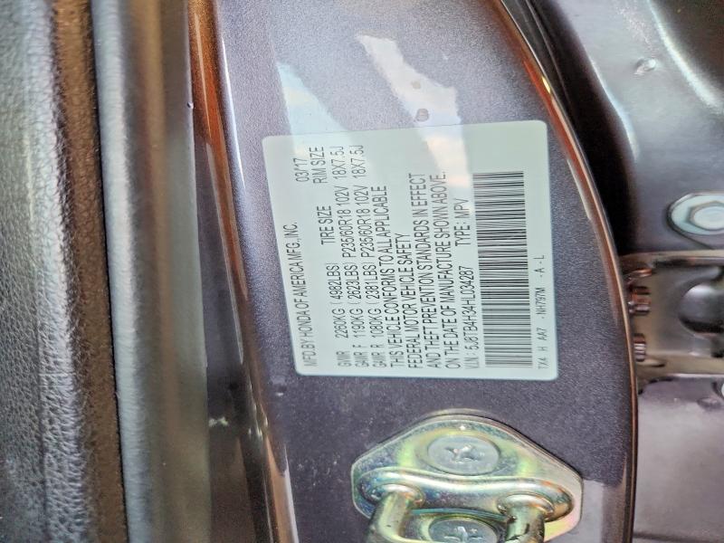 Продажа на аукционе авто 2017 Acura Rdx, vin: 5J8TB4H34HL034287, номер лота: 54281466