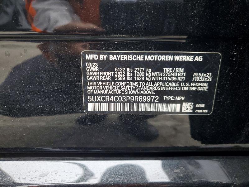 2023 Bmw X5 მანქანა იყიდება აუქციონზე, vin: 5UXCR4C03P9R89972, აუქციონის ნომერი: 53387246