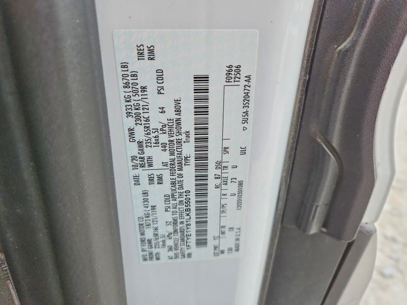 Продажа на аукционе авто 2020 Ford Transit, vin: 1FTYE1Y81LKB55010, номер лота: 52607986