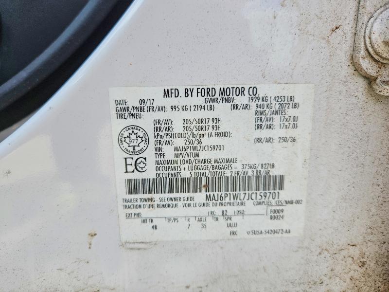 Продаж на аукціоні авто 2018 Ford Ecosport, vin: MAJ6P1WL7JC159701, номер лоту: 54476616