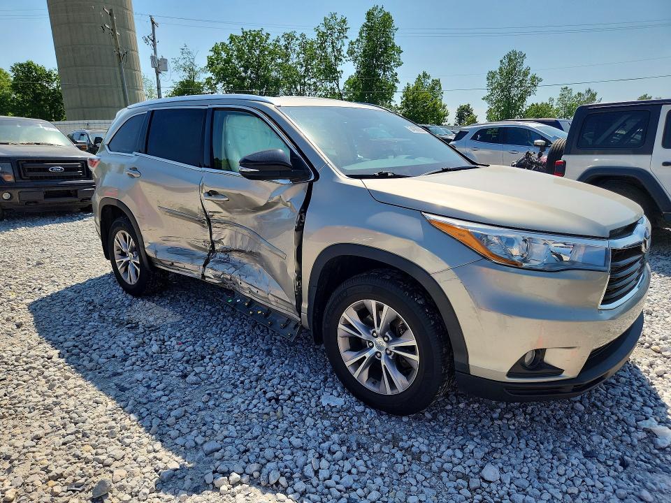 2015 Toyota Highlander მანქანა იყიდება აუქციონზე, vin: 5TDJKRFH7FS183757, აუქციონის ნომერი: 54986856
