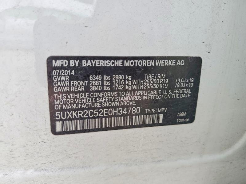 Продаж на аукціоні авто 2014 Bmw X5, vin: 5UXKR2C52E0H34780, номер лоту: 53974116