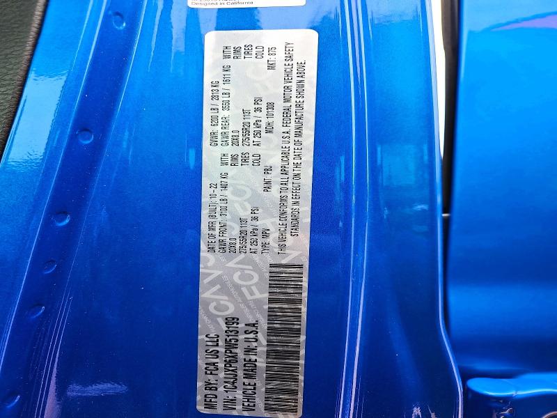 Продаж на аукціоні авто 2023 Jeep Wrangler, vin: 1C4JJXP6XPW513199, номер лоту: 54263076