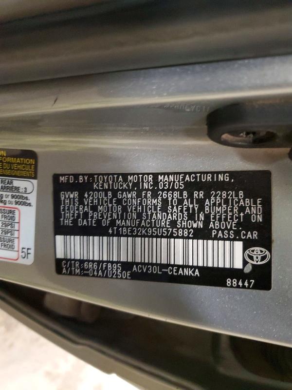 54963236 :رقم المزاد ، 4T1BE32K95U575882 vin ، 2005 Toyota Camry مزاد بيع