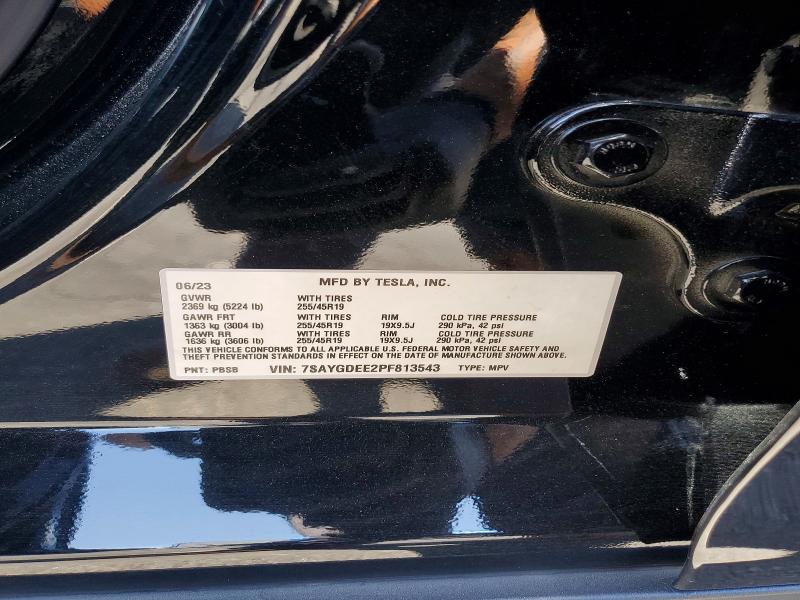Продаж на аукціоні авто 2023 Tesla Model Y, vin: 7SAYGDEE2PF813543, номер лоту: 53244486