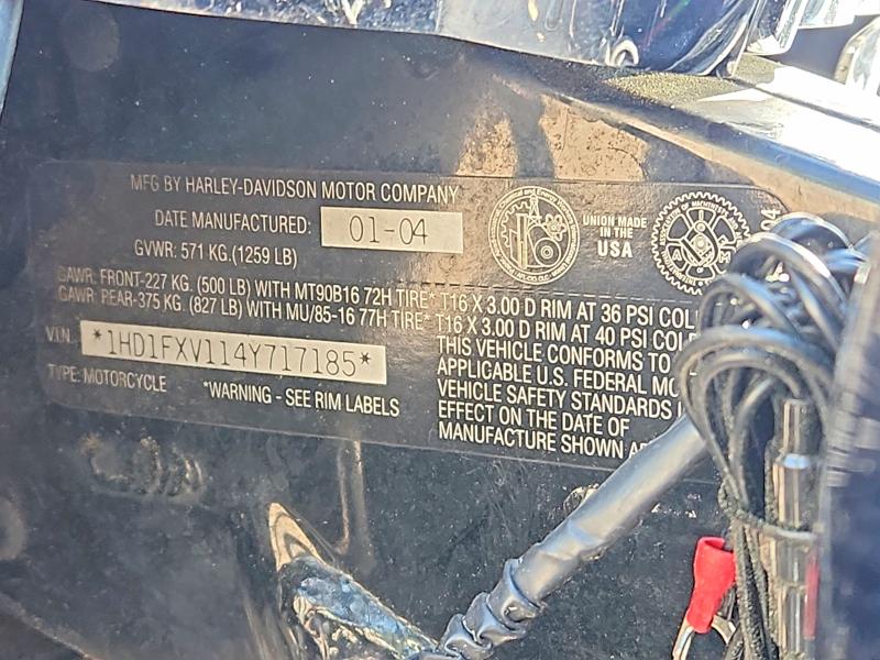 2004 Harley Davidson Road Glide Special მანქანა იყიდება აუქციონზე, vin: 1HD1FXV114Y717185, აუქციონის ნომერი: 53165146
