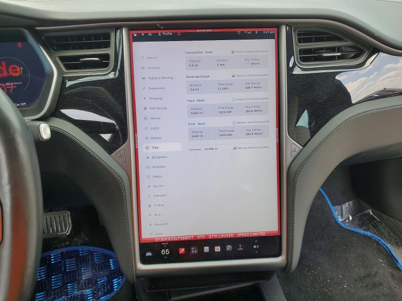 55130146 :رقم المزاد ، 5YJSA1E23LF389017 vin ، 2020 Tesla Model S مزاد بيع