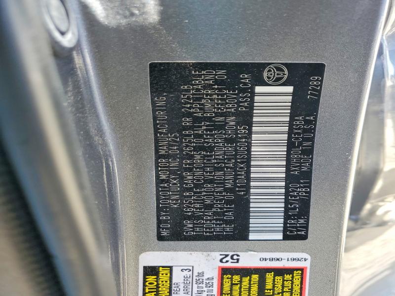 Продаж на аукціоні авто 2025 Toyota Camry, vin: 4T1DAACK1SU604195, номер лоту: 54515206