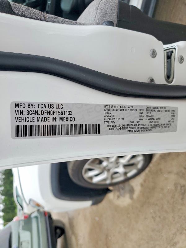 2023 Jeep Compass მანქანა იყიდება აუქციონზე, vin: 3C4NJDFN0PT561132, აუქციონის ნომერი: 53251316