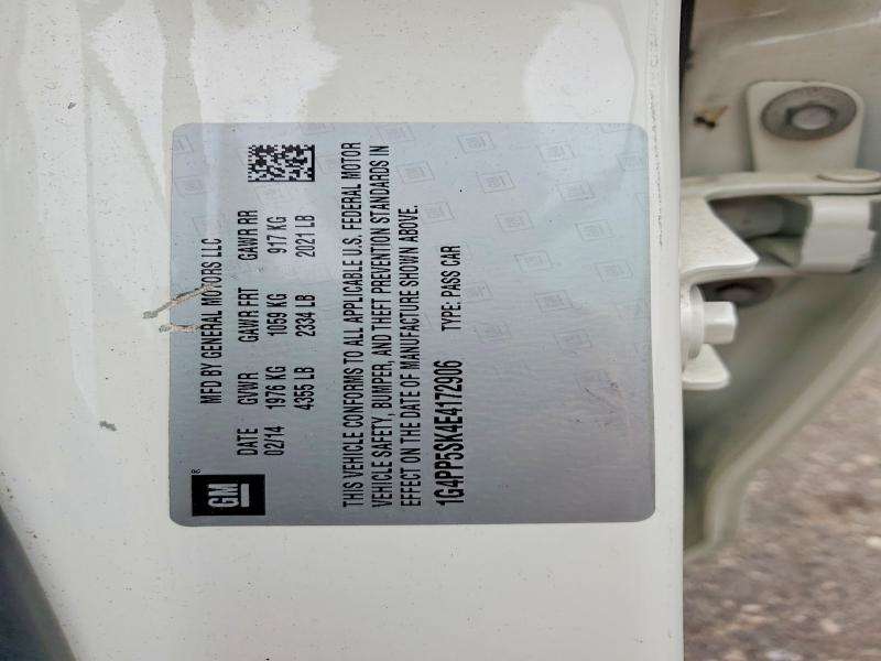 54326296 :رقم المزاد ، 1G4PP5SK4E4172906 vin ، 2014 Buick Verano مزاد بيع