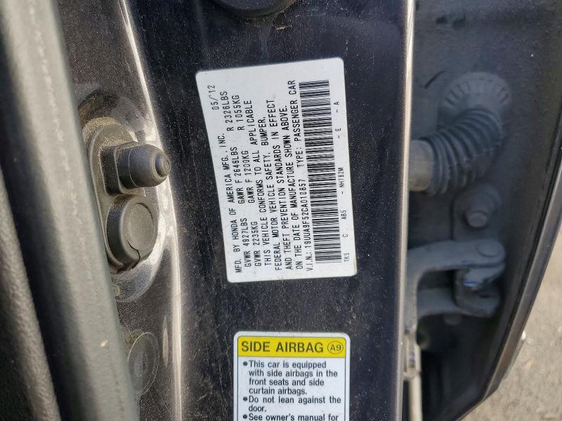 53108666 :رقم المزاد ، 19UUA9F52CA010857 vin ، 2012 Acura Tl مزاد بيع