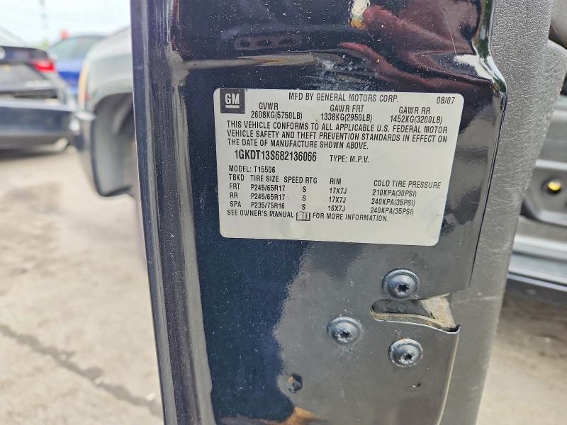 2008 Gmc Envoy მანქანა იყიდება აუქციონზე, vin: 1GKDT13S682136066, აუქციონის ნომერი: 53209946