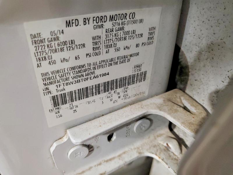 Продажа на аукционе авто 2015 Ford F350, vin: 1FT8W3BT0FEA61984, номер лота: 53270086