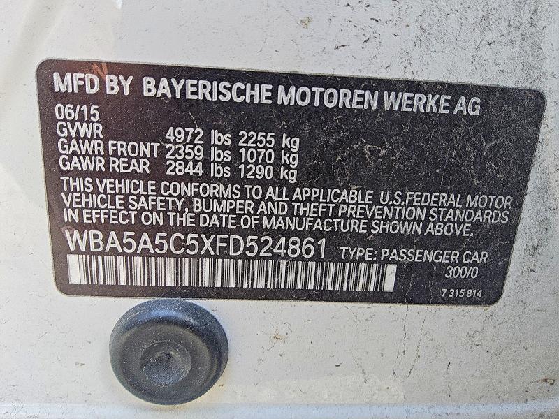 Продажа на аукционе авто 2015 Bmw 528, vin: WBA5A5C5XFD524861, номер лота: 53643966