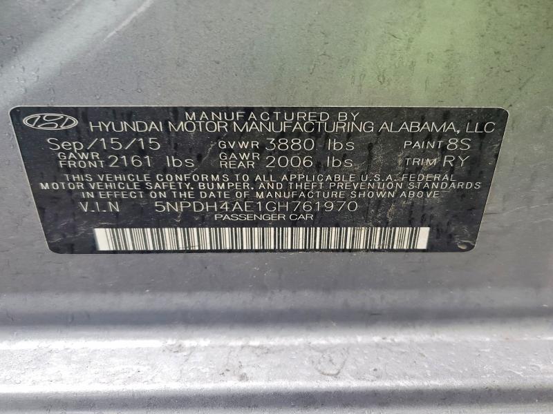 Продажа на аукционе авто 2016 Hyundai Elantra, vin: 5NPDH4AE1GH761970, номер лота: 54303316