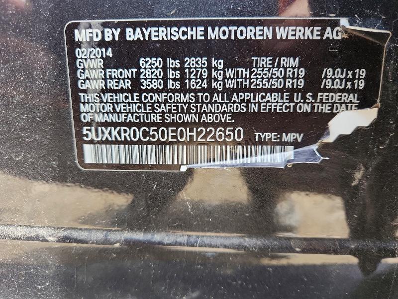 2014 Bmw X5 მანქანა იყიდება აუქციონზე, vin: 5UXKR0C50E0H22650, აუქციონის ნომერი: 52848366