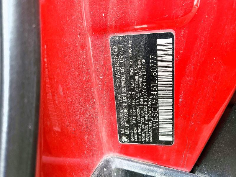 Продажа на аукционе авто 2001 Bmw M, vin: WBSCL93461LJ80777, номер лота: 51918136