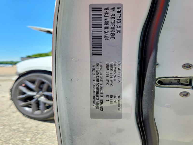 2020 Dodge Charger მანქანა იყიდება აუქციონზე, vin: 2C3CDXHGXLH248000, აუქციონის ნომერი: 52603836