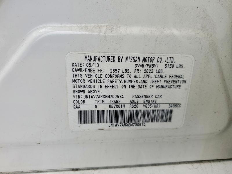 Aukcja sprzedaży 2014 Infiniti Q50 Hybrid, vin: JN1AV7ARXEM700574, numer aukcji: 51907876