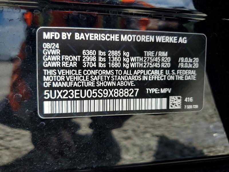 Продаж на аукціоні авто 2025 Bmw X5, vin: 5UX23EU05S9X88827, номер лоту: 54761376