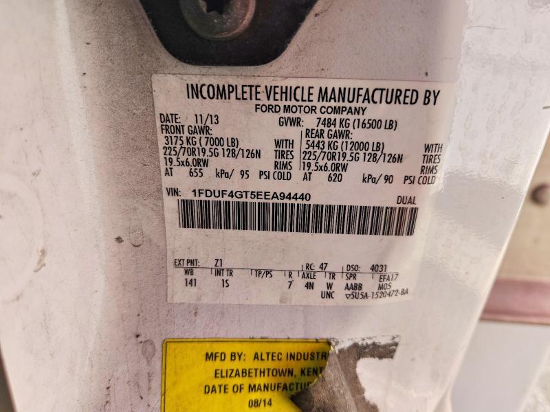 Продаж на аукціоні авто 2014 Ford F450, vin: 1FDUF4GT5EEA94440, номер лоту: 58499226