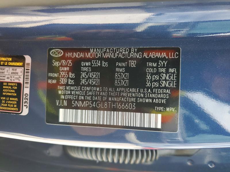 Продажа на аукционе авто 2026 Hyundai Santa Fe, vin: 5NMP54GL8TH166603, номер лота: 54091366