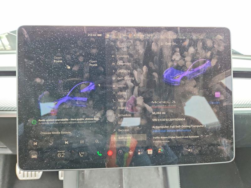 54230246 :رقم المزاد ، 5YJ3E1EC8PF509904 vin ، 2023 Tesla Model 3 مزاد بيع