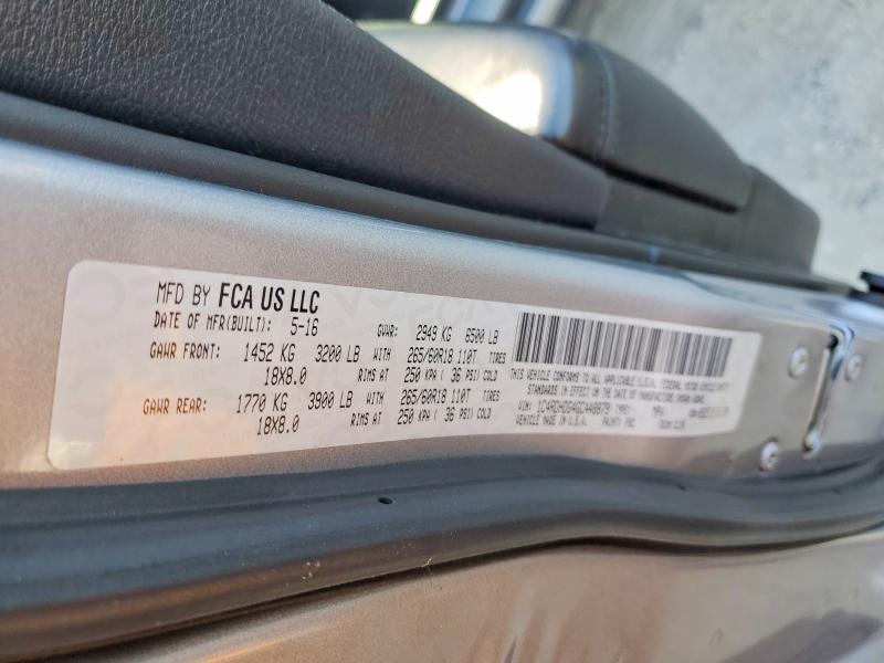 Aukcja sprzedaży 2016 Dodge Durango, vin: 1C4RDHDG4GC448879, numer aukcji: 52260336