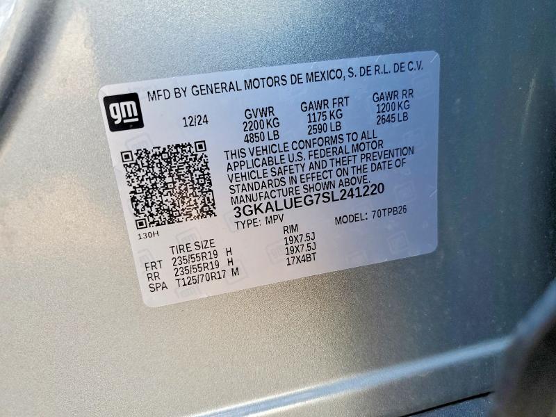 2025 Gmc Terrain მანქანა იყიდება აუქციონზე, vin: 3GKALUEG7SL241220, აუქციონის ნომერი: 52697346