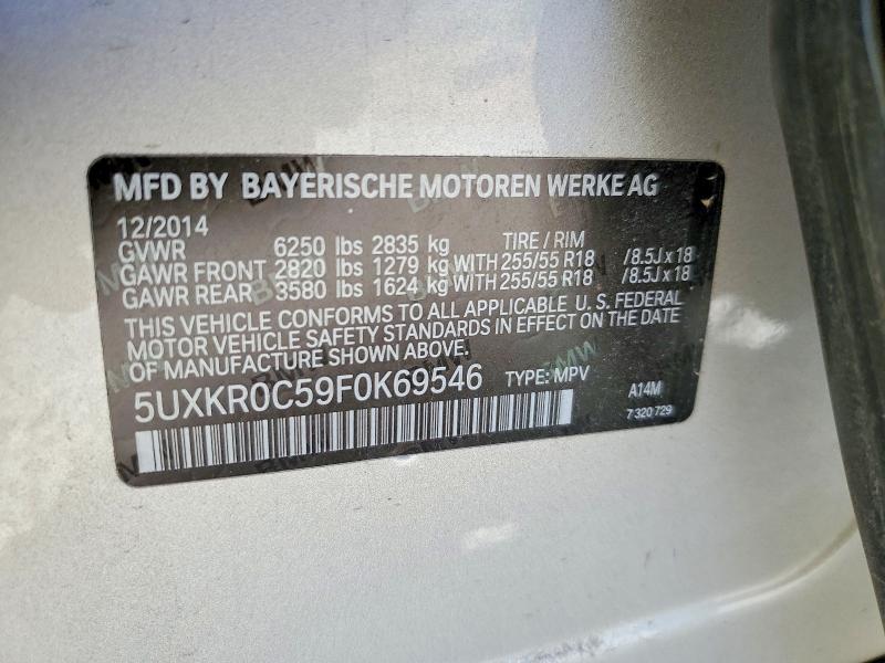 Продажа на аукционе авто 2015 Bmw X5, vin: 5UXKR0C59F0K69546, номер лота: 52089356