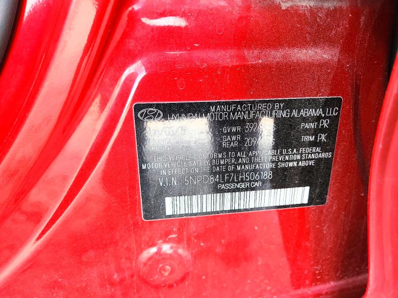 Продаж на аукціоні авто 2020 Hyundai Elantra, vin: 5NPD84LF7LH506188, номер лоту: 52416536