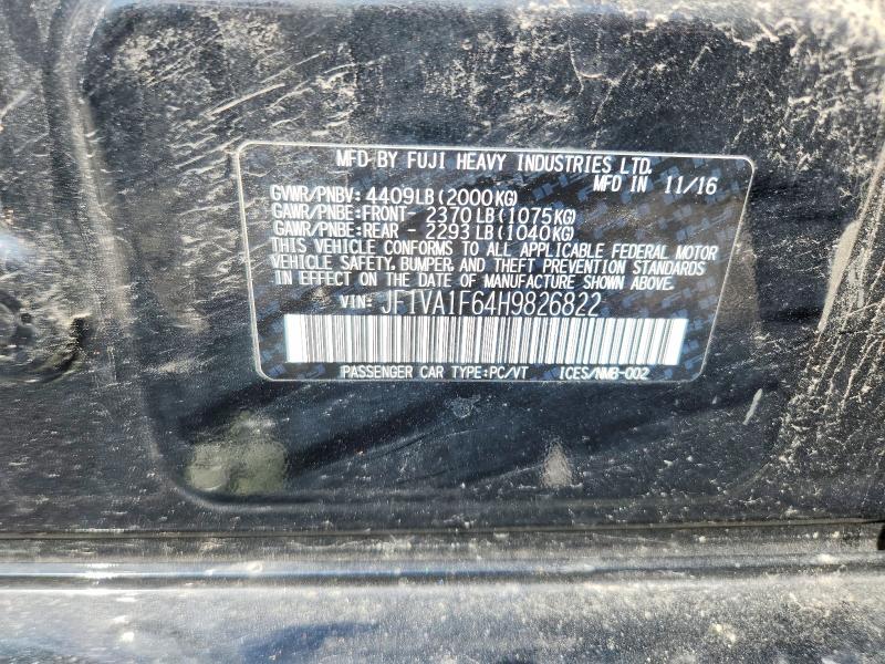 53596436 :رقم المزاد ، JF1VA1F64H9826822 vin ، 2017 Subaru Wrx مزاد بيع
