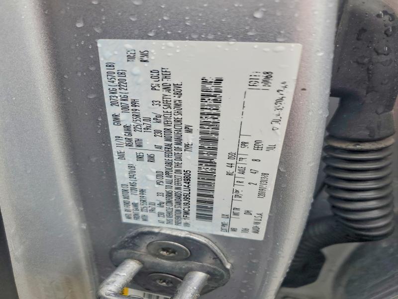 2020 Ford Escape მანქანა იყიდება აუქციონზე, vin: 1FMCU9J95LUA49805, აუქციონის ნომერი: 54877126