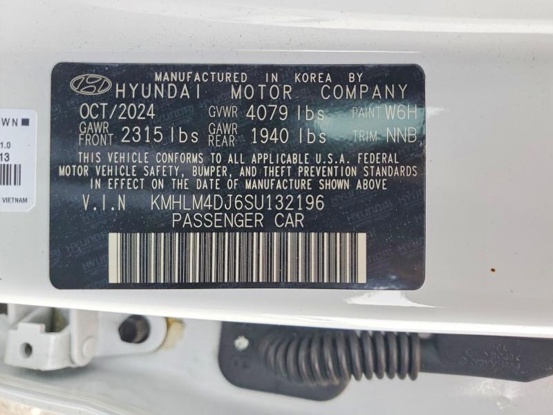 Aukcja sprzedaży 2025 Hyundai Elantra Hybrid, vin: KMHLM4DJ6SU132196, numer aukcji: 52969146