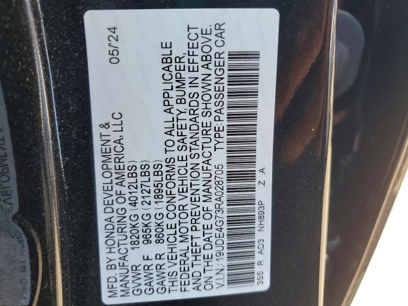 Продажа на аукционе авто 2024 Acura Integra, vin: 19UDE4G73RA028705, номер лота: 52426256