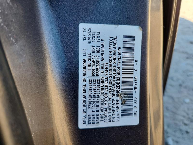Aukcja sprzedaży 2013 Honda Odyssey, vin: 5FNRL5H62DB035084, numer aukcji: 52152236