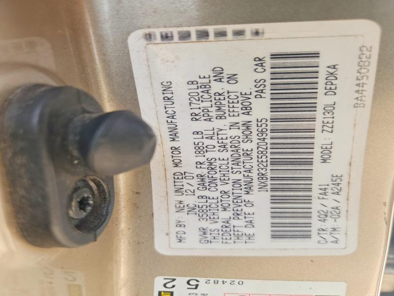 Продажа на аукционе авто 2008 Toyota Corolla, vin: 1NXBR32E58Z049655, номер лота: 54927866