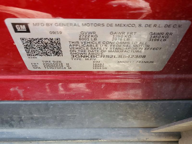 Продажа на аукционе авто 2020 Chevrolet Blazer, vin: 3GNKBCRS2LS542388, номер лота: 53097826