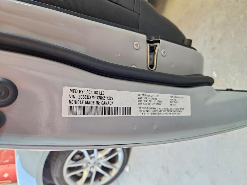 Aukcja sprzedaży 2022 Dodge Charger, vin: 2C3CDXMGXNH214227, numer aukcji: 55215426
