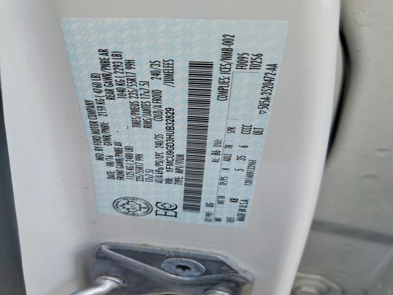 Aukcja sprzedaży 2017 Ford Escape, vin: 1FMCU9GD3HUB32829, numer aukcji: 53116696