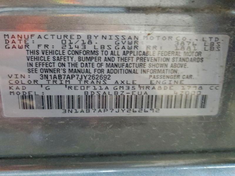 Aukcja sprzedaży 2018 Nissan Sentra, vin: 3N1AB7AP7JY262692, numer aukcji: 53613266