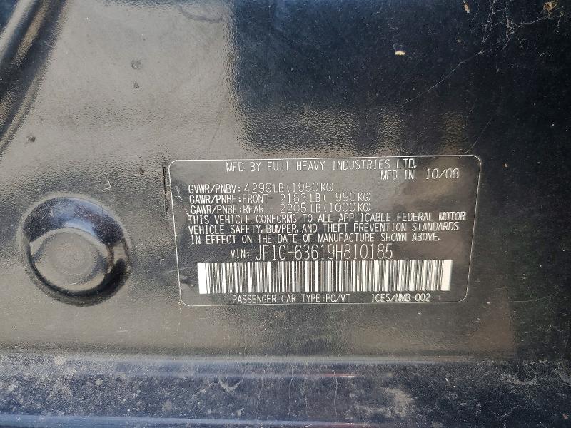 55186716 :رقم المزاد ، JF1GH63619H810185 vin ، 2009 Subaru Impreza مزاد بيع